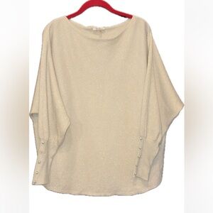 Vila Milano Cream Textured Sweater size XL